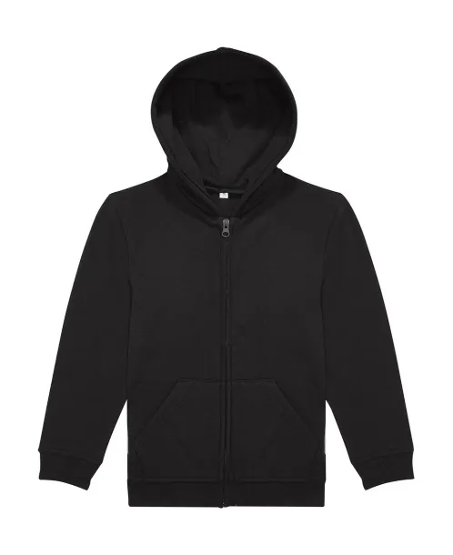  Dječji hoodie s patentnim zatvaračem, 280 g/m² - B&C Crna