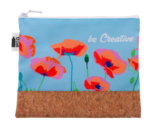 CreaBeauty Cork M RPET custom cosmetic bag White Natural