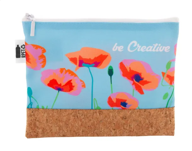 CreaBeauty Cork M RPET custom cosmetic bag White Natural