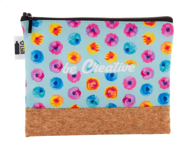 CreaBeauty Cork M RPET personalizirna toaletna torbica Crna Prirodna