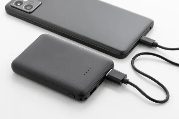 Rabobank Slim rABS prijenosna baterija, 5 000 mAh Crna