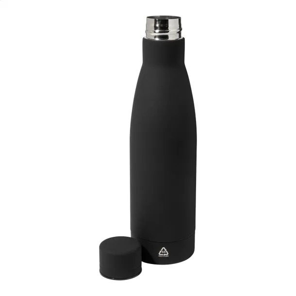Rubbar recycled stainless steel bottle Black