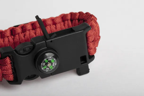 Peary survival bracelet Red Black
