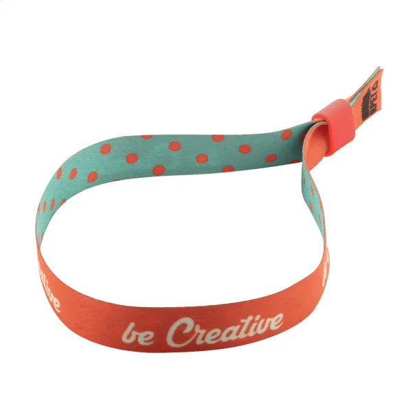 SuboWrist RPET custom festival bracelet Red White