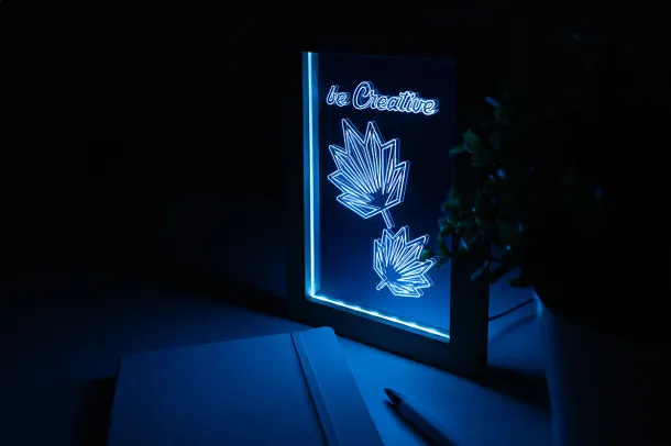 Woodiframe LED personalizirani svjetlosni trofej Prirodna Prozirno