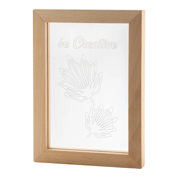 Woodiframe LED personalizirani svjetlosni trofej Prirodna Prozirno