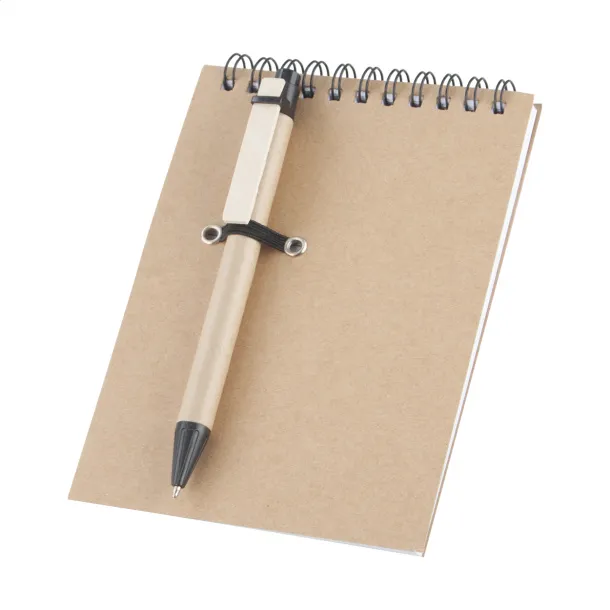 Negundo notebook with pen Natural Black
