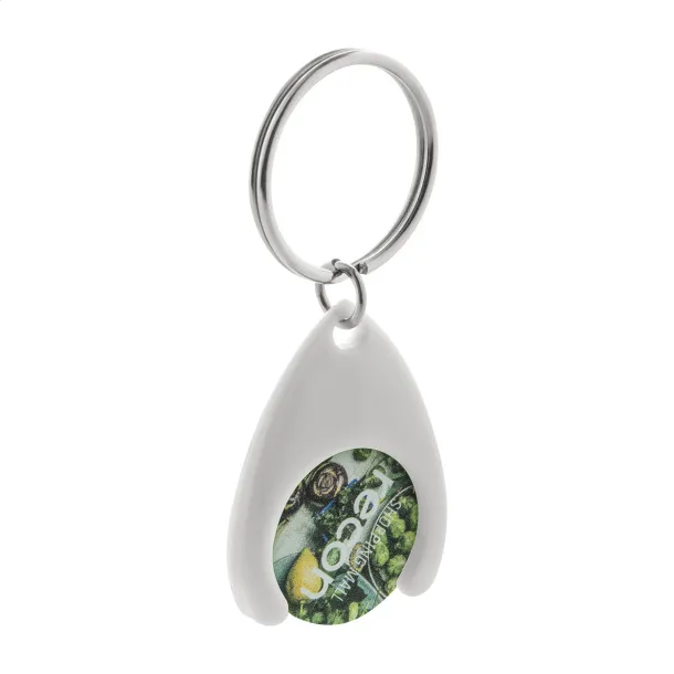 Nelly trolley coin keyring White