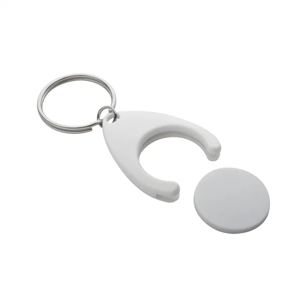 Nelly trolley coin keyring White