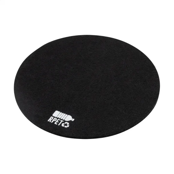 Hefe RPET felt coaster Black