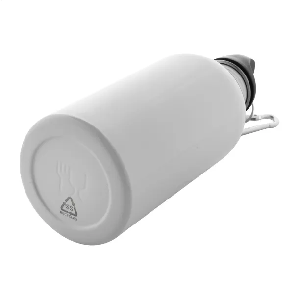 Pressuto recycled stainless steel bottle White