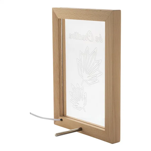 Woodiframe LED personalizirani svjetlosni trofej Prirodna Prozirno