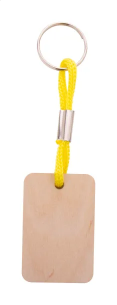 Woody Plus D personalizirani privjesak za ključeve Žuta Prirodna