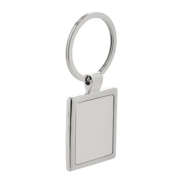 Rectangle keyring Silver