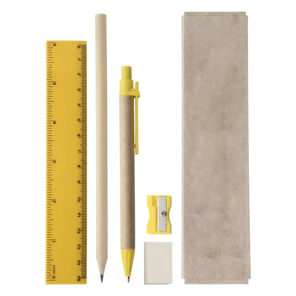 Monoli stationery set Yellow Natural