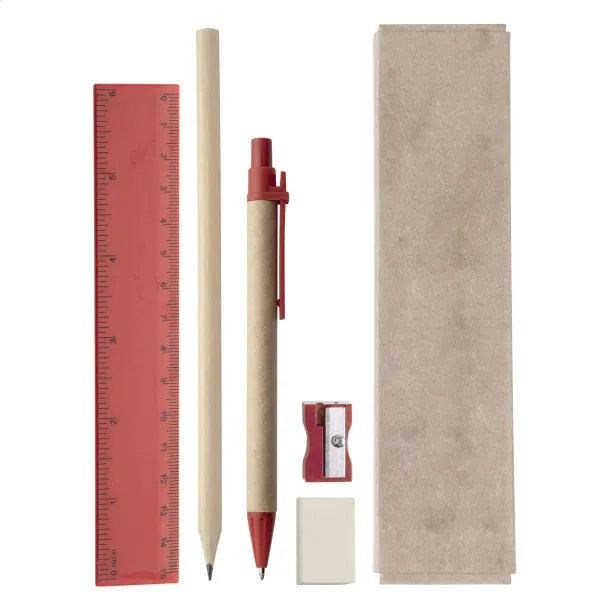 Monoli stationery set Red Natural