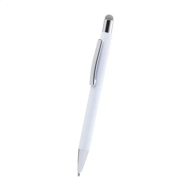 Wirly touch ballpoint pen Silver White
