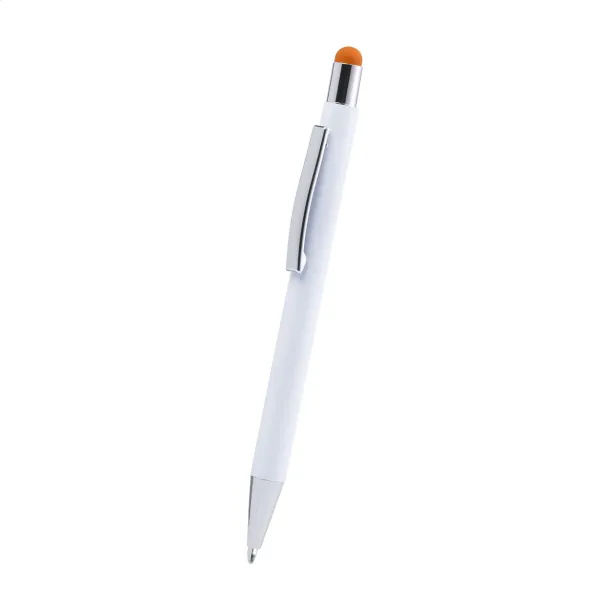 Wirly touch ballpoint pen Orange White