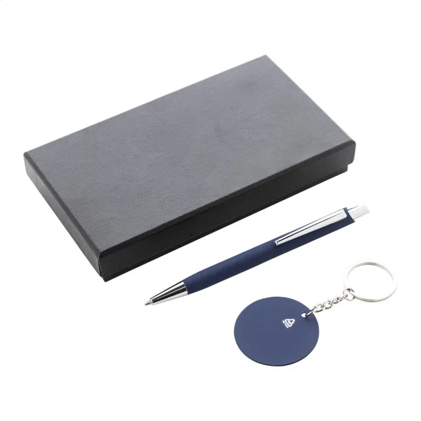 Miroset pen and keyring set Dark blue
