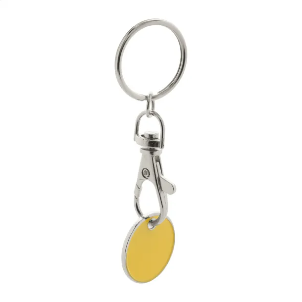 Eurocoin trolley coin keyring Yellow