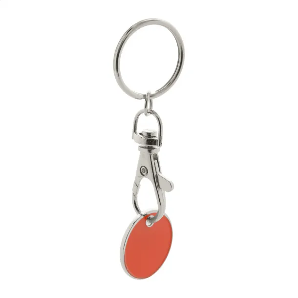 Eurocoin trolley coin keyring Red