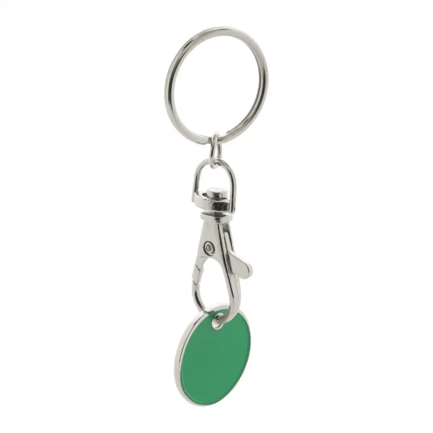 Eurocoin trolley coin keyring Green