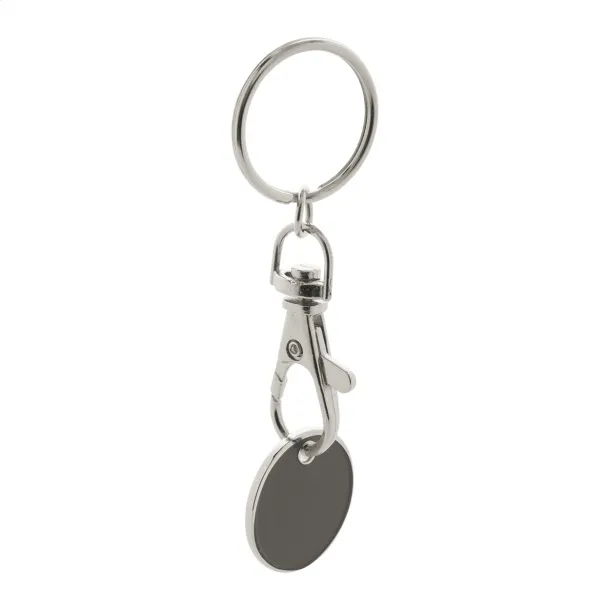 Eurocoin trolley coin keyring Black