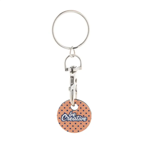 ColoShop Eco trolley coin keyring Natural