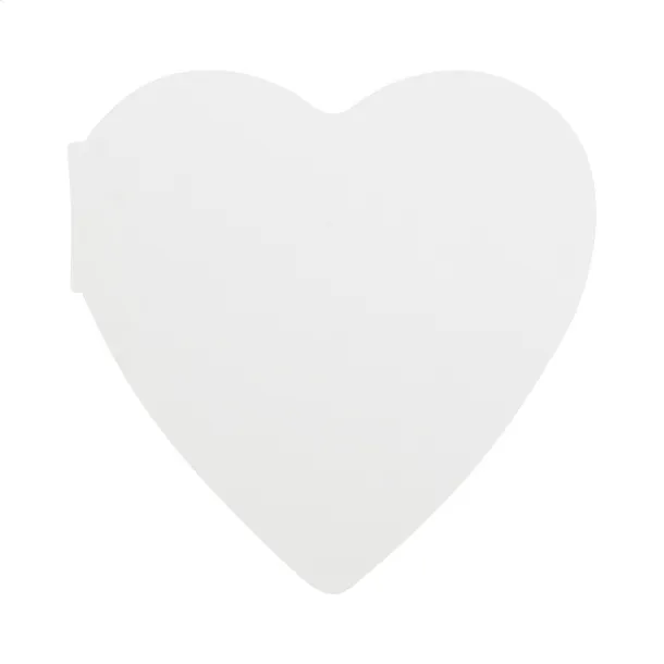 CreaStick Heart custom sticky notepad White
