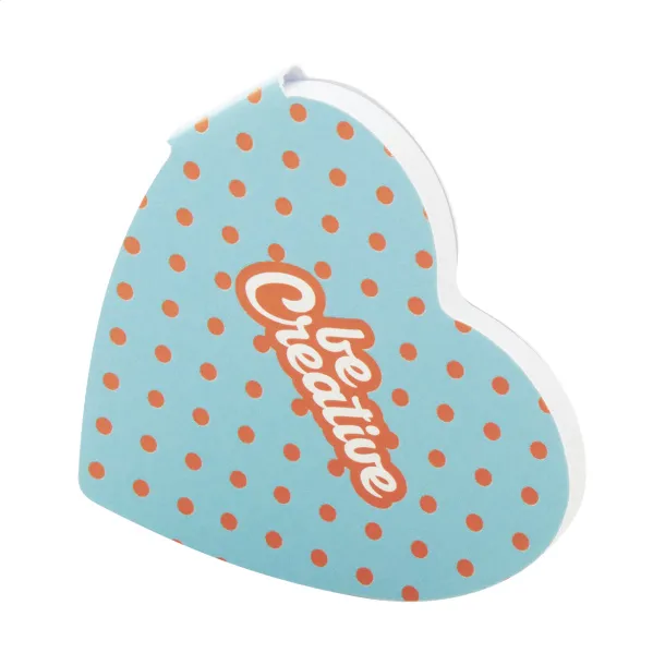 CreaStick Heart custom sticky notepad White