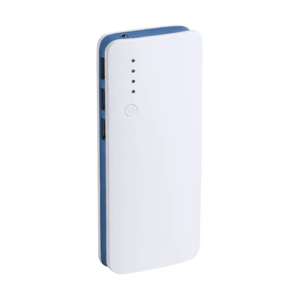 Tenak USB prijenosna baterija, 10 000 mAh Svijetlo plava Bijela