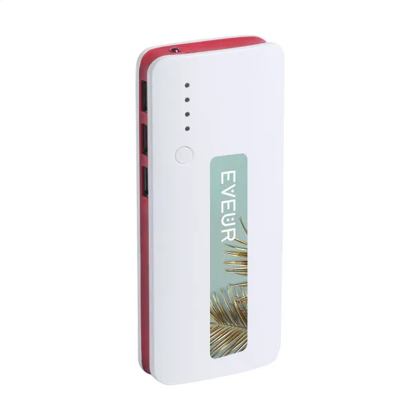 Tenak USB prijenosna baterija, 10 000 mAh Crvena Bijela