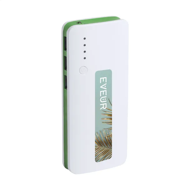 Tenak USB prijenosna baterija, 10 000 mAh Zelena Bijela