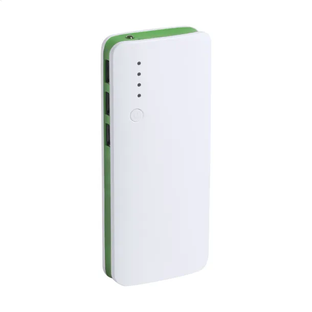 Tenak USB prijenosna baterija, 10 000 mAh Zelena Bijela