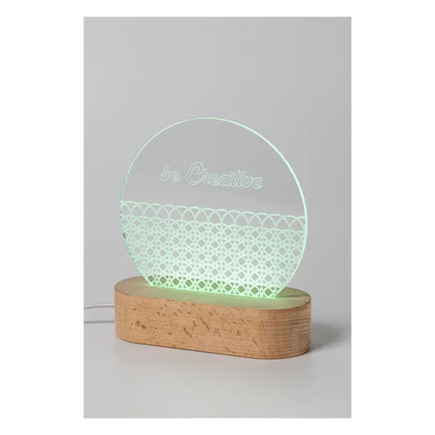 Woodify LED light trophy, pentagon Transparent Natural
