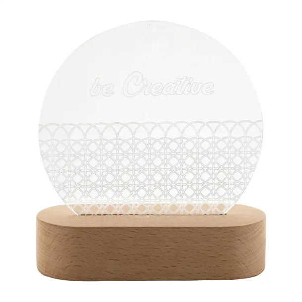Woodify LED light trophy, pentagon Transparent Natural