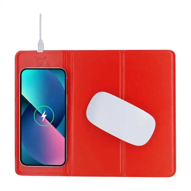 Peppu Charge wireless charger mousepad Red