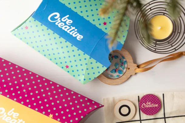 CreaBox Pillow S personalizirana poklon kutija u obliku jastuka Bijela