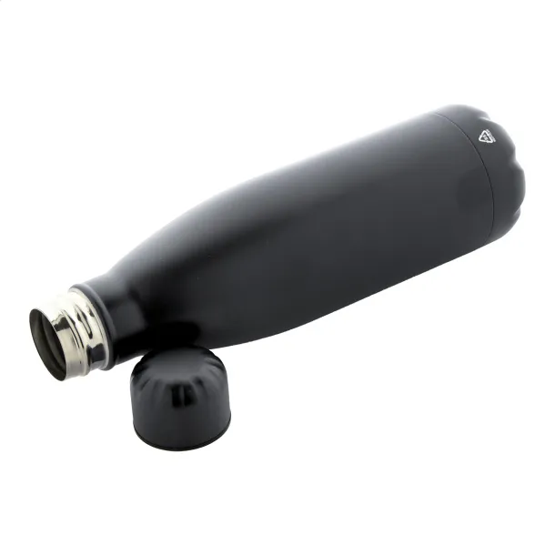 Refill recycled stainless steel bottle Black