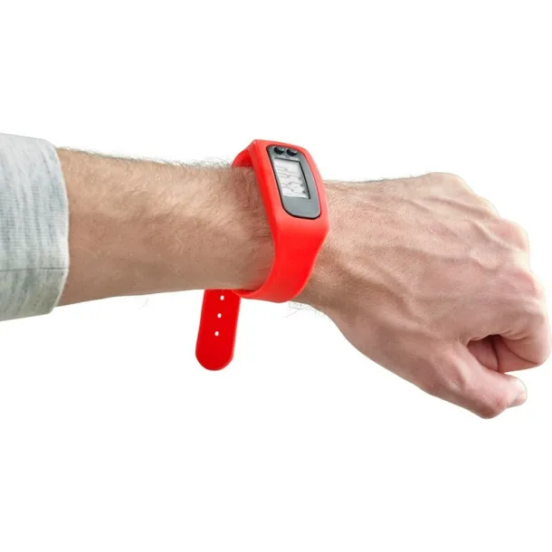  Wristband with pedometer Crvena
