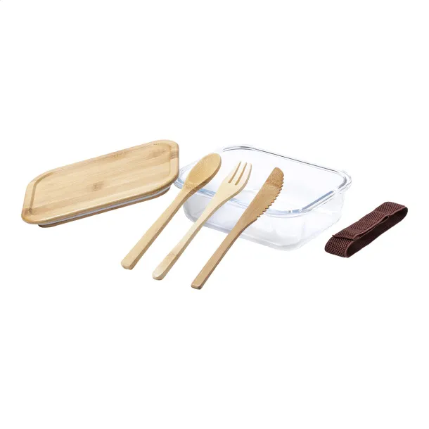 Cuttata glass lunch box Transparent Natural