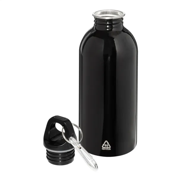 Ressuto recycled stainless steel bottle Black