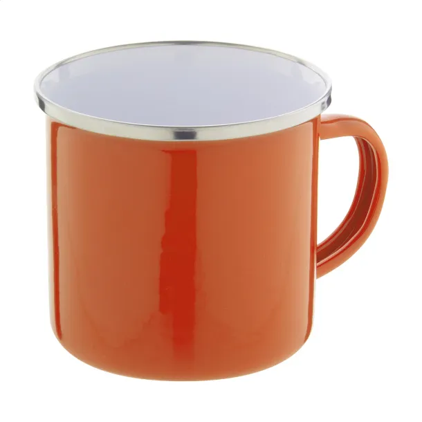 Enavint emajlirana šalica, 300 ml Narančasta Bijela
