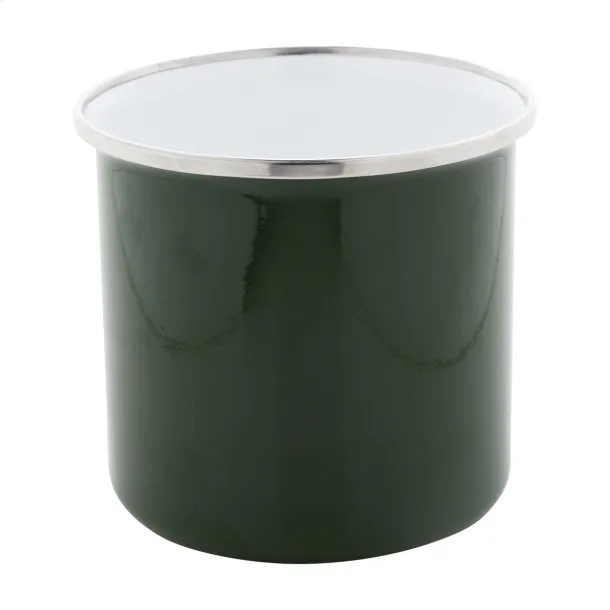 Enavint enamel mug Dark green White