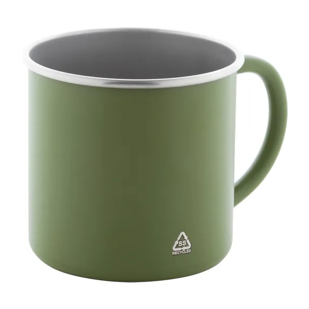 Hossa recycled stainless steel mug Green
