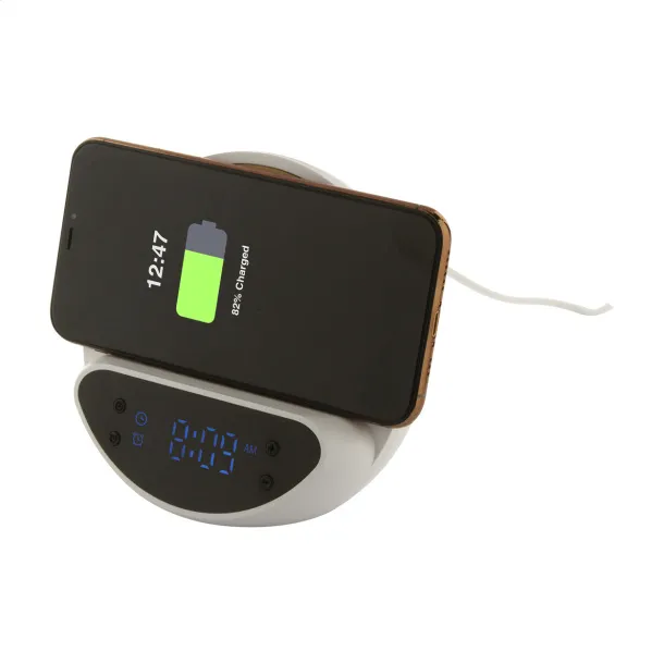 Rabolarm alarm clock wireless charger White