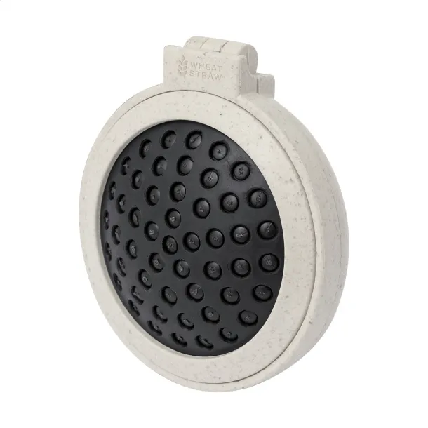 Webrush mirror with hairbrush Natural