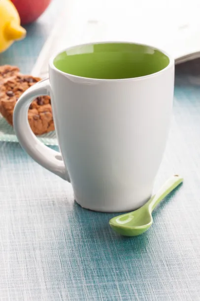 Spoon šalica, 300 ml Zelena Bijela
