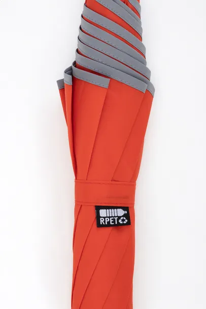 Thunder Max reflektirajući RPET kišobran Crvena