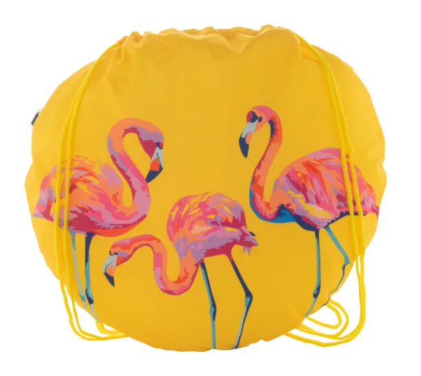 CreaDraw Circle custom drawstring bag Yellow White